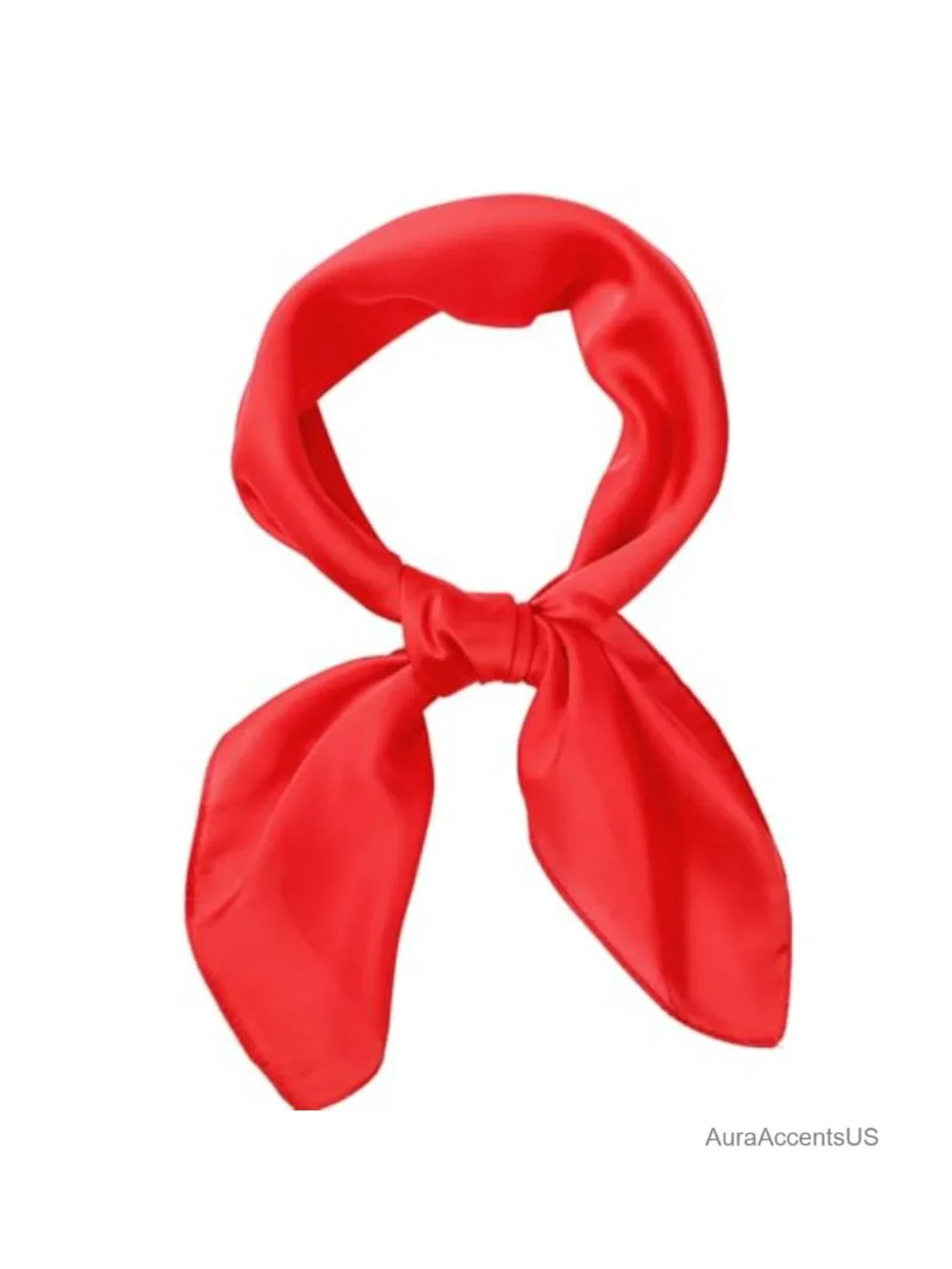 Chiffon Square Scarf 26x26 in Retro Satin Silk Feeling Neck Scarf for Women